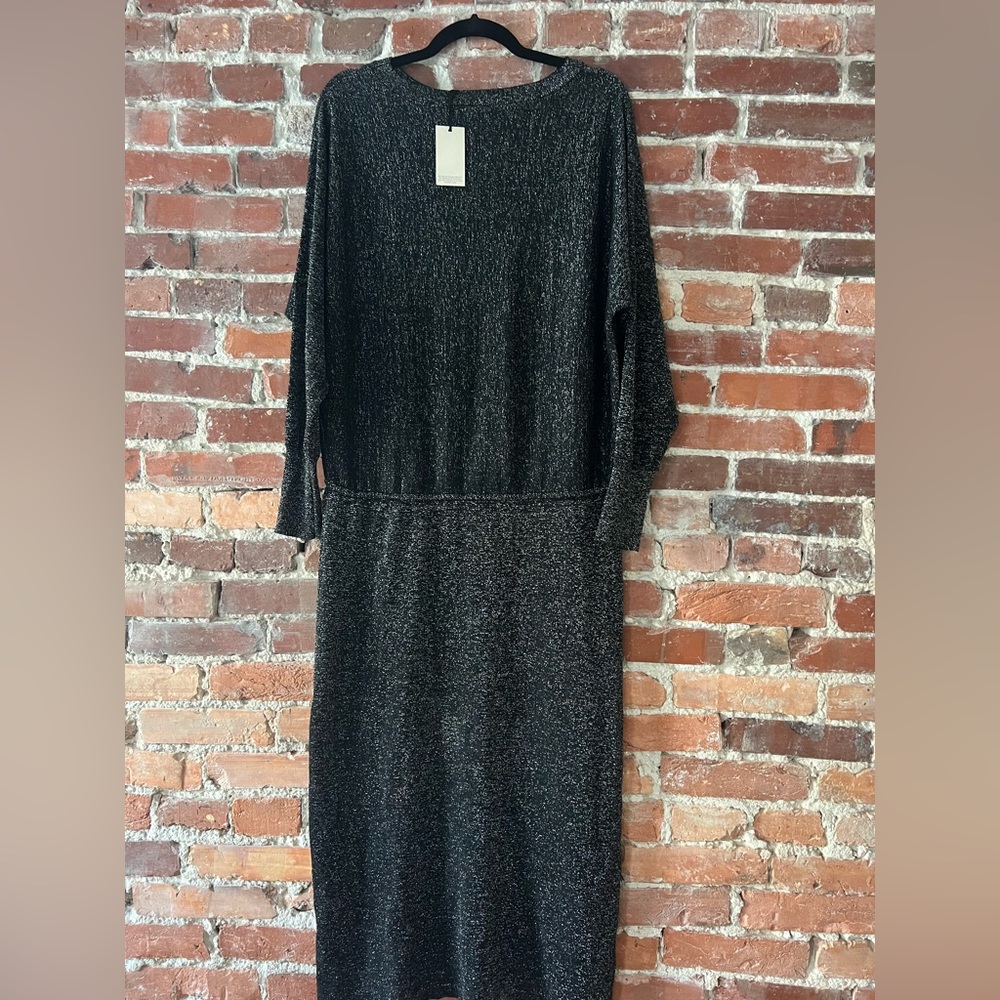 Capsule Women’s Sparkle Midi Metallic Dress in Black and Silver Size 8/10 - Picture 5 of 8